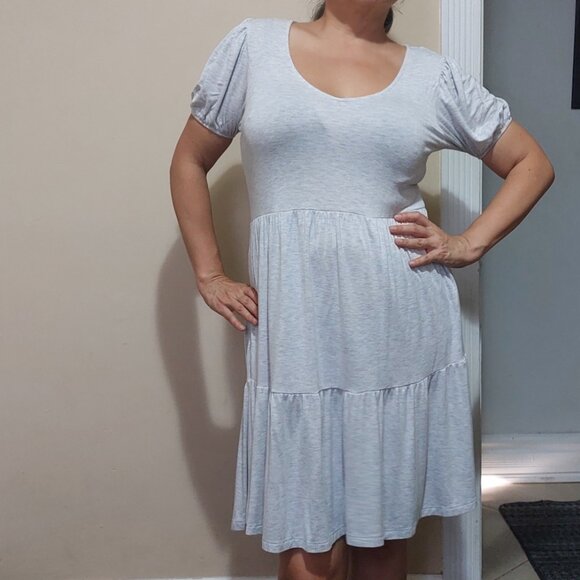 Grey Cotton Knee-length Dress Size S - Picture 1 of 1